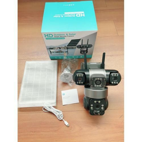 V380 8MP TRIPLE LENS PTZ SOLAR CAMERA
