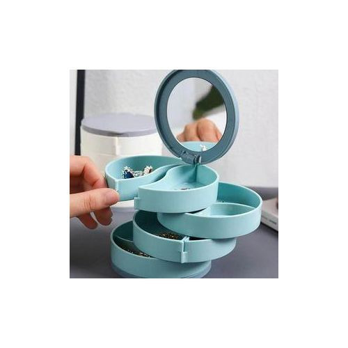 Jewelry Display Tray Storage Box Multilayer Rotating Plastic Stand