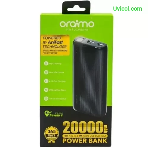 Oraimo Dual USB Output 204D Power-Bank 20000mAh Fast Charging