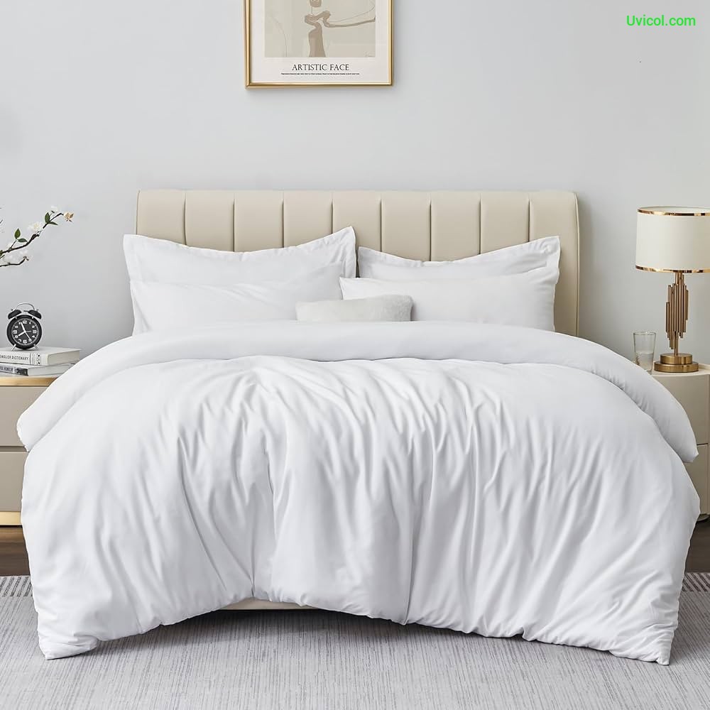 Double Fiber DUVET/COMFORTER With 2 Pillow Case - White