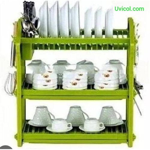 Happy Home 3 Layer Durable Plastic Dish Rack