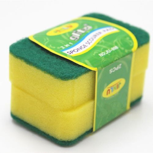 Sponge Scouring Pads Dish Washing Scrubber - 2pcs