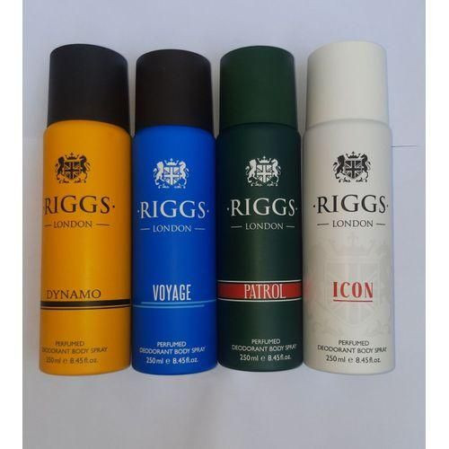 Riggs London Long Lasting Deodorant Body Spray combo 4pcs