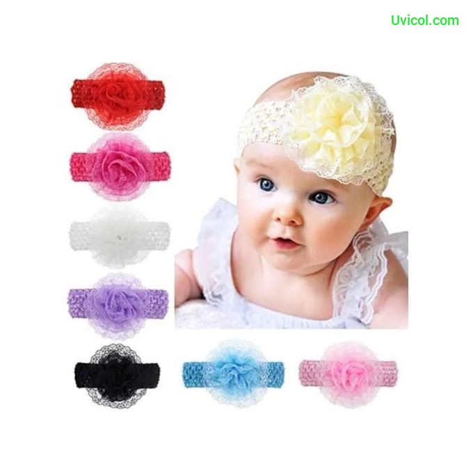 Baby Girl 6 In 1 Small Band Hair Accessories - Multi