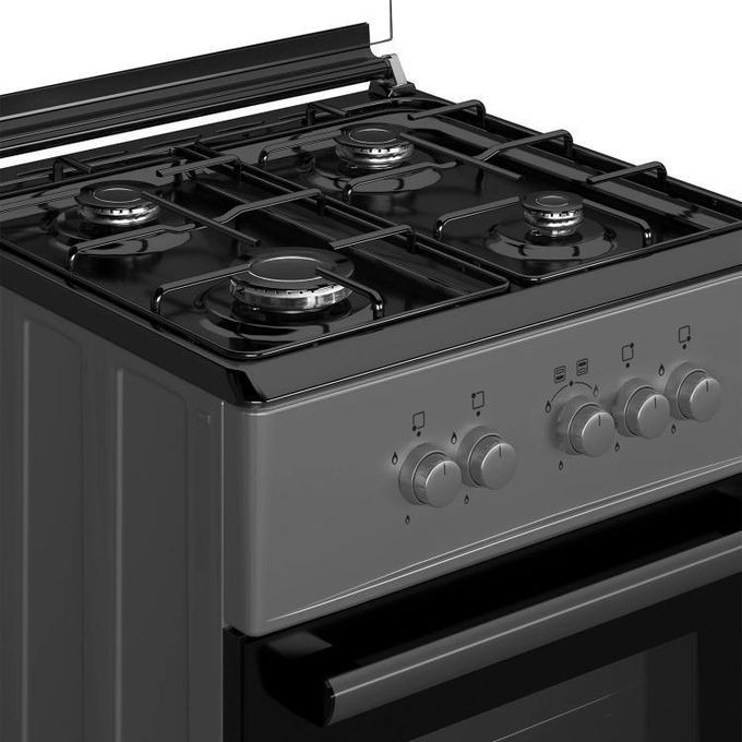 Maxi Gas Cooker 60x60 CM (4) Gas Burners Black & Grey (BASIC)