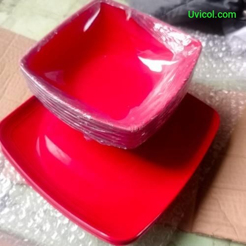Unbreakable 6 Cereal Bowl + 6 Breakfast Plate Set - 12 Pieces