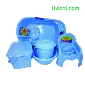 Baby Bath Set - 7pcs -Light Blue
