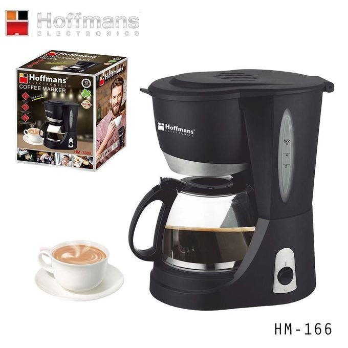 Hoffmans Electric Coffee Maker /Machine -1.5L -Black