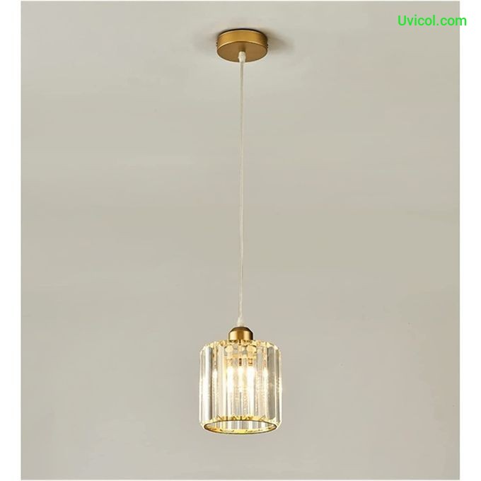 Modern Pendant Lamp Industrial Metal And Crystal