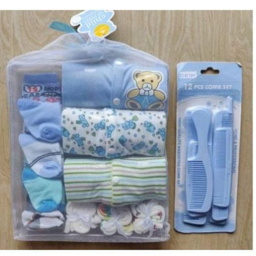 Baby Sleepsuit,Socks,Wash Cloth, And Comb Set