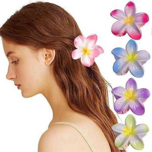 2pcs Multi color Flower Hair Claw Clips