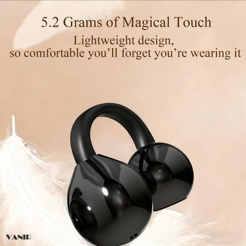 VANIR Wireless Bluetooth Clip-On Earbuds – HiFi Sound C-Shaped Headset (IPX5 Waterproof)