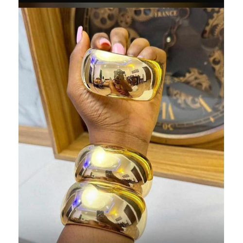Chunkie Gold Bangles For Women (2pc)
