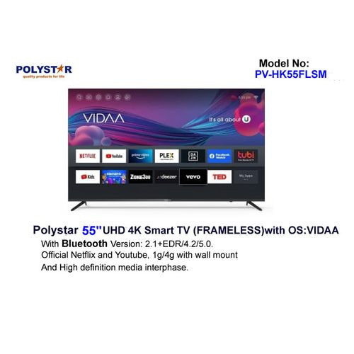 Polystar 55 Inch Android Smart 4k Ultra HD LED TV